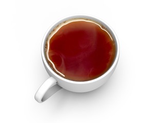 tea cup isolated on white