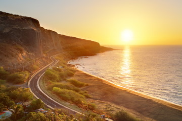 Crépuscule sur la baie de Cap LaHoussaye