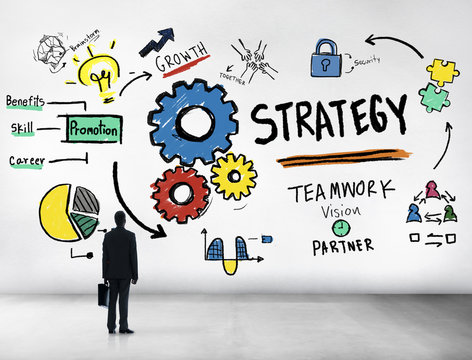 Strategy Solution Tactics Teamwork Growth Vision Concept