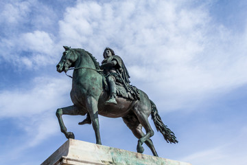 Obraz premium Statue de Louis XIV place Bellecour à Lyon