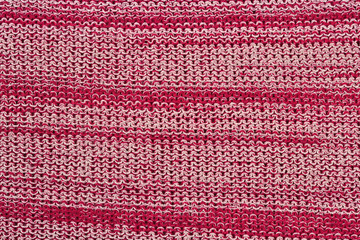 Red melange striped stockinet as background