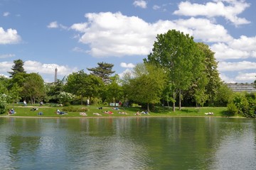 Lac au bois de Boulogne à Paris