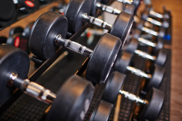 Obraz premium Row of barbells
