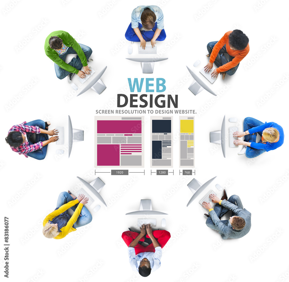 Sticker Web Design Network Website Ideas Media Information Concept