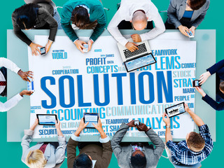 Solution Success Sloved Decision Strategic Progress Concept
