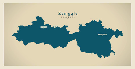 Modern Map - Zemgale ,