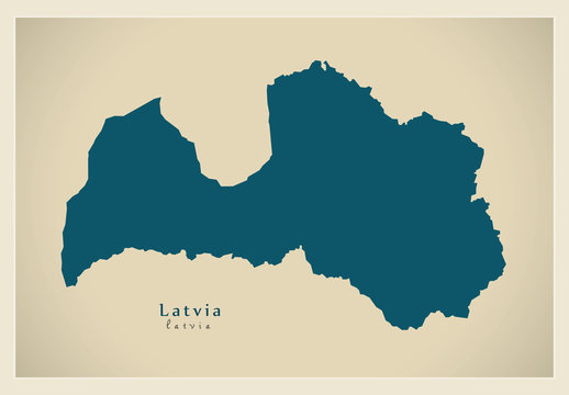 Modern Map - Latvia ,