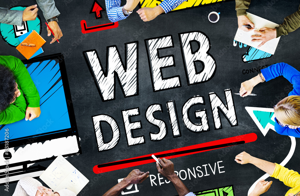 Poster web design development style ideas interface concept