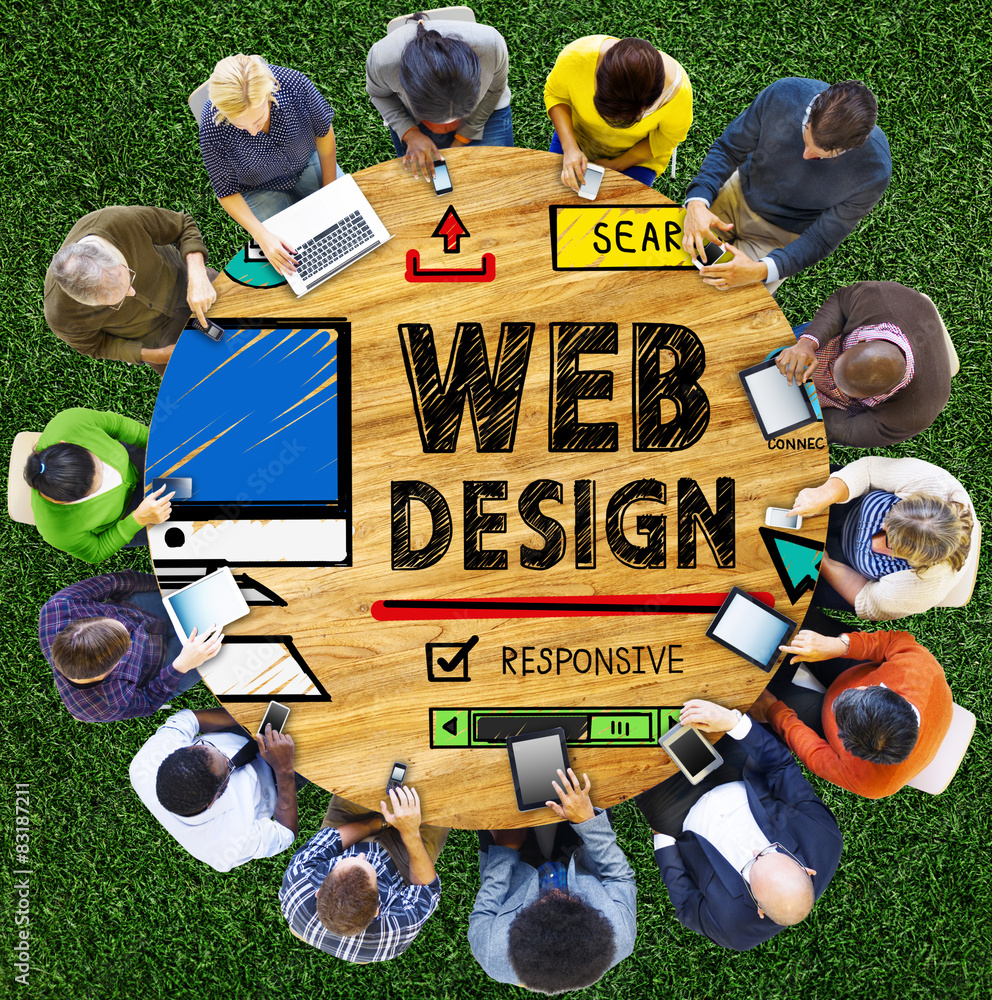 Poster web design development style ideas interface concept