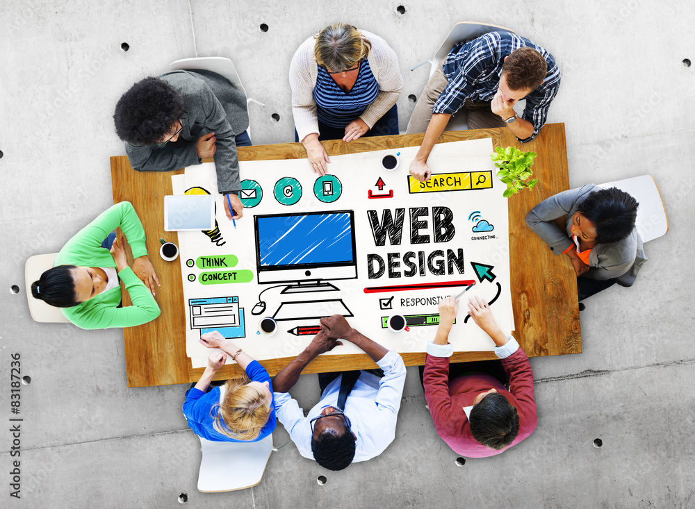 Poster web design development style ideas interface concept
