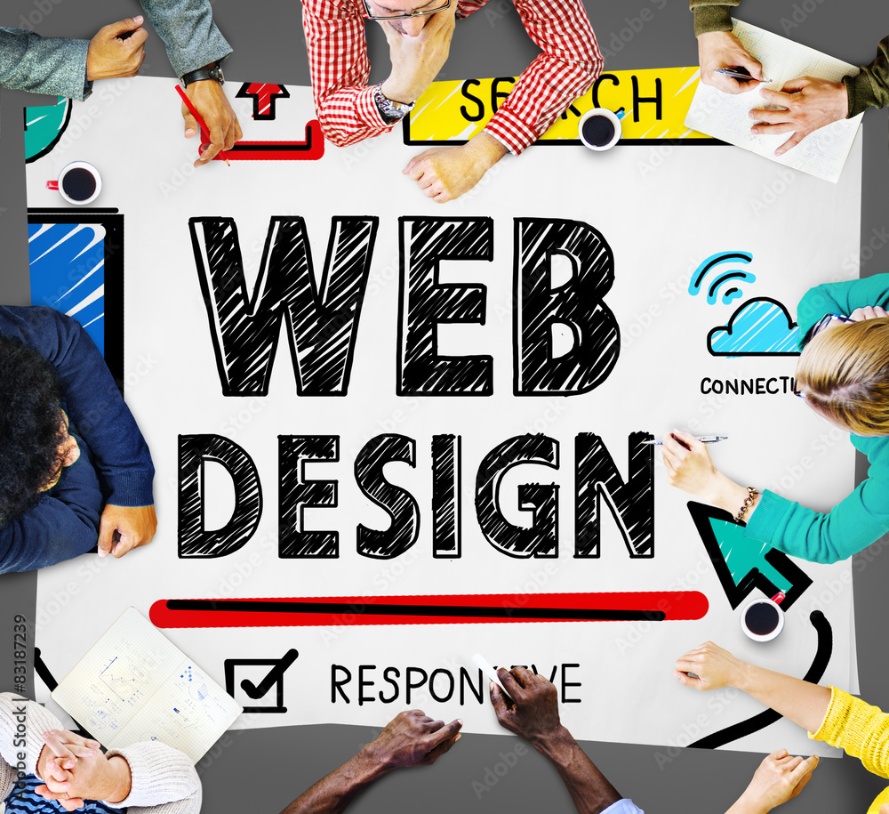 Poster web design development style ideas interface concept