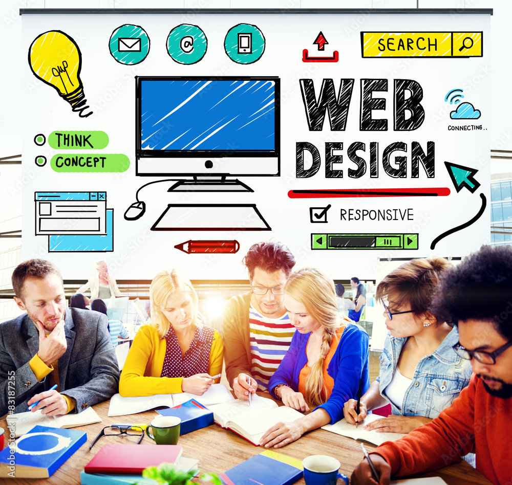 Aufkleber web design development style ideas interface concept