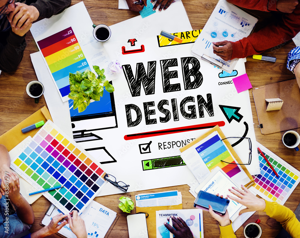Poster web design development style ideas interface concept