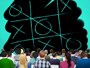 Leisure Game Tic Tac Toe Competition Challenge Winner Concept