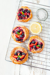 Tasty buns with berries