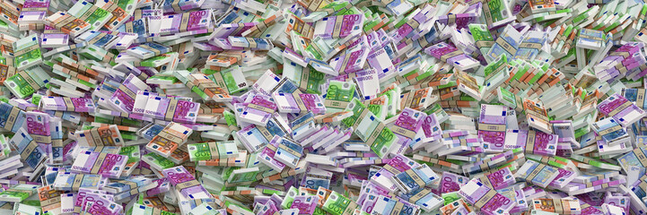 Millions of Euros - Euro Banknotes - 83189230
