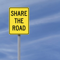 A road sign indicating Share the Road
