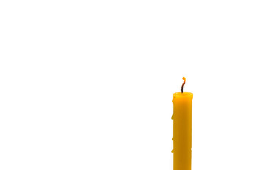 Candle light in white background