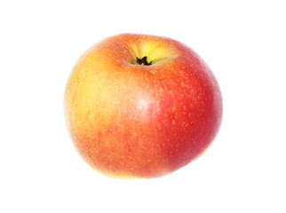 Yellow-red apple. Isolated on a white background