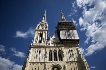 Fototapeta na wymiar zagreb cathedral towers