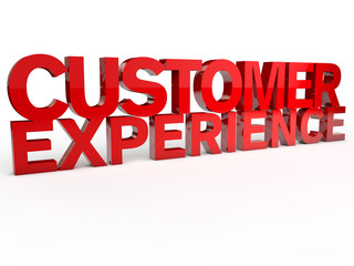 Customer Experience over white Background