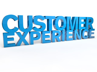 Customer Experience over white Background