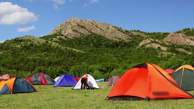 Greci, Romania - Ecological tourism festival, campsite.