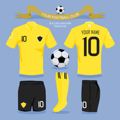Soccer uniform template.