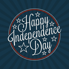 Happy independence day lettering