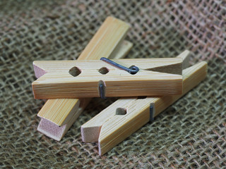 Wooden clothes pin