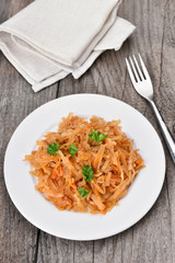 Stew cabbage