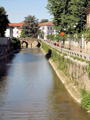 Fototapeta na wymiar ponte di San Gerardino sul Lambro - Monza