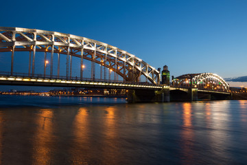 Fototapeta na wymiar Peter the Great Bridge