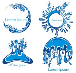 Obraz premium Water splashes collection