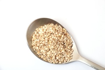 A spoonful of sesame seeds