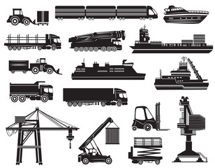 Vector set of Transport icons
