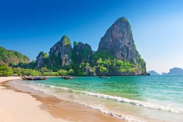Photo sur Plexiglas Railay Beach, Krabi, Thaïlande Railay beach in Krabi Thailand. Asia