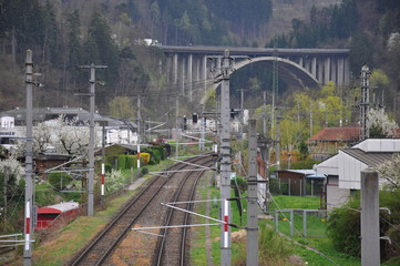Brennerbahn bei Bahnhof Innsbruck