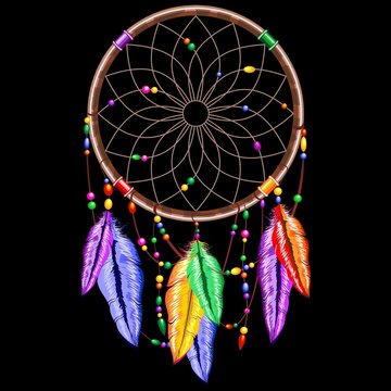 Dreamcatcher Rainbow Feathers