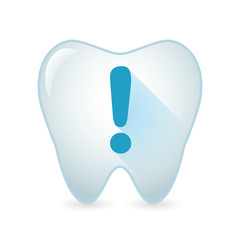 Tooth icon with an exclamation sign