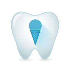 Tooth icon with an ice cream