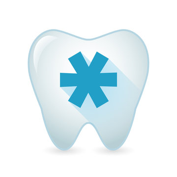 Tooth icon with an asterisk
