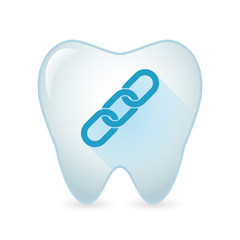 Tooth icon with a chain