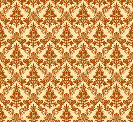 Vintage damask seamless background. Floral motif pattern.