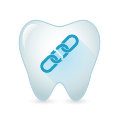 Tooth icon with a chain