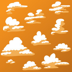 Cartoon Cloud in warm color