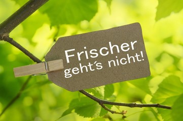 Frischer geht´s nicht! - Label