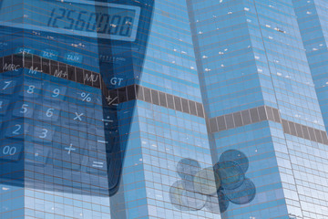 business building and finance economic background