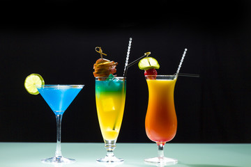  cocktail over dark background