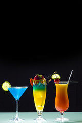  cocktail over dark background